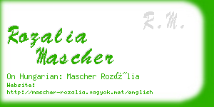 rozalia mascher business card